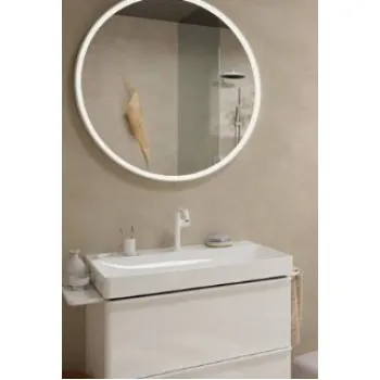 Vannas istabas izlietnes maisītājs Hansgrohe Tecturis S 150 Fine CoolStart EcoSmart+ ar push-open izplūdi 73340700 Balts matēts