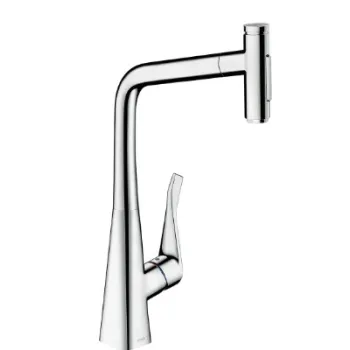 Virtuves maisītājs Hansgrohe Metris Select M71 320 izvelkams 2jet ar sBox Hromēts 73816000