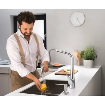 Virtuves maisītājs Hansgrohe Metris Select M71 320 izvelkams 2jet ar sBox Hromēts 73816000