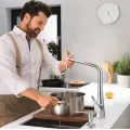 Virtuves maisītājs Hansgrohe Metris Select M71 320 izvelkams 2jet ar sBox Hromēts 73816000