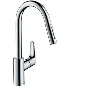 Virtuves maisītājs Hansgrohe Focus M41 izvelkams ar sBox Hromēts 73880000