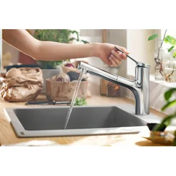Virtuves maisītājs Hansgrohe Zesis M33 150 izvelkams Hromēts 74820000