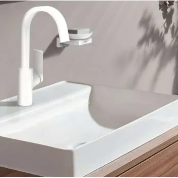 Vannas istabas izlietnes maisītājs Hansgrohe Vivenis 210 ar grozāmu izteku 75032700 Balts Matēts