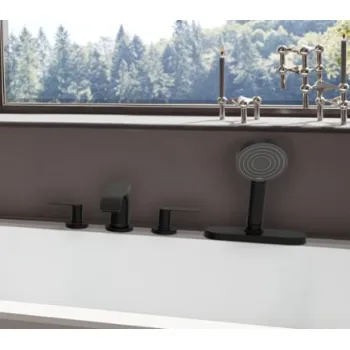 Vannas / Dušas maisītājs Hansgrohe Vivenis uz vannas malas  ar sBox 75444670 Melns Matēts