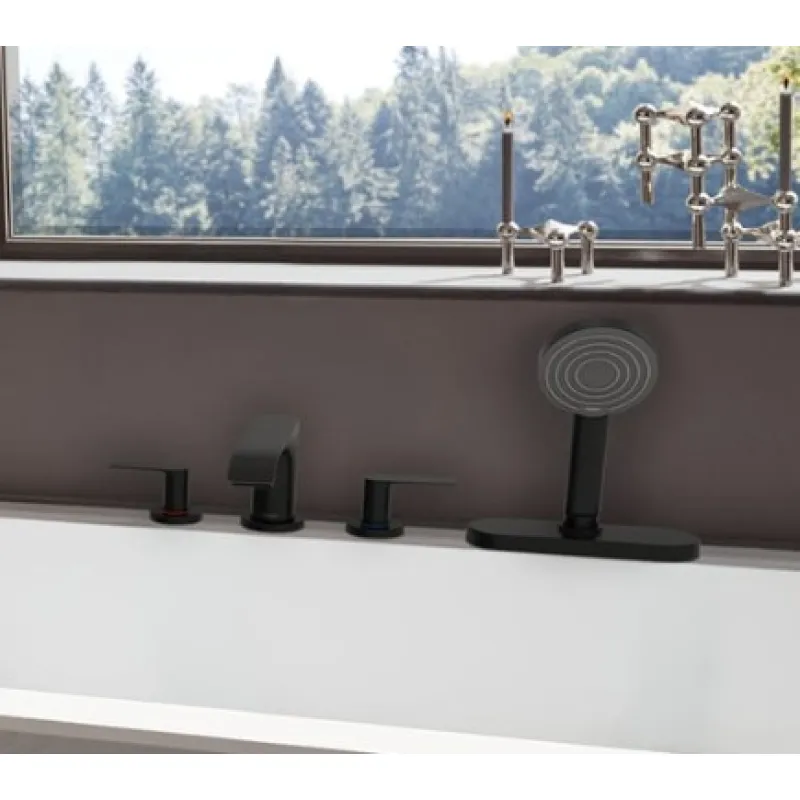 Vannas / Dušas maisītājs Hansgrohe Vivenis uz vannas malas  ar sBox 75444670 Melns Matēts