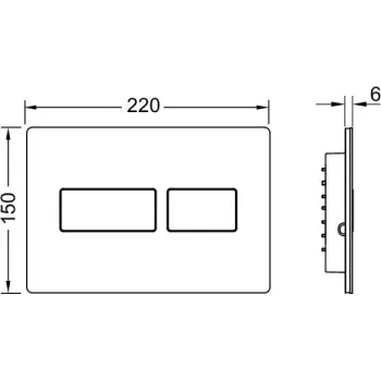 Poga iebūvējamam rāmim TECEsolid Melna 9240416