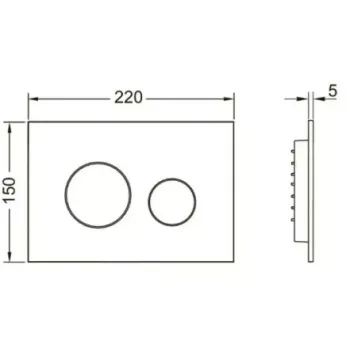 Poga iebūvējamam rāmim TECEloop Balta Matēta 9240926