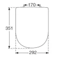 Pisuāra vāks Villeroy & Boch Subway 2.0 ar SoftClose, Balts 9956S101