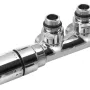 Savienojumu komplekts SAPHO TWIN dvieļu žāvētājam / radiatoram, termostatisks Kreisais Hromēts CP3012S