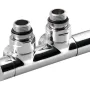 Savienojumu komplekts SAPHO TWIN dvieļu žāvētājam / radiatoram, Hromēts CP401S