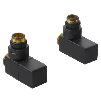 Savienojumu komplekts SAPHO CUBE dvieļu žāvētājam / radiatoram, 2 gab Melns matēts CP4510BS