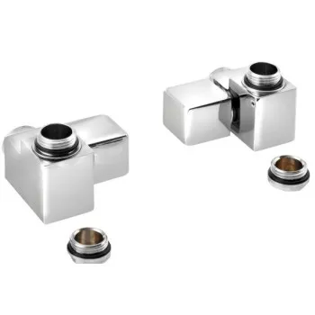 Savienojumu komplekts SAPHO CUBE dvieļu žāvētājam / radiatoram, 2 gab labais stūris Hromēts CP561S Savienojumu komplekts SAPHO CUBE dvieļu žāvētājam / radiatoram, 2 gab labais stūris Hromēts CP561S