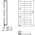 Dvieļu žāvētājs / Radiators AQUALINE Mili sildelements 45x93cm, 381W, balts  DC600T