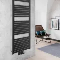 Dvieļu žāvētājs / Radiators AQUALINE Tondi radiators 45x133 cm  matēti melns  DT476T