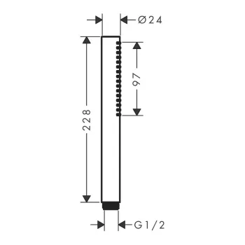 Dušas klausule Hansgrohe Pulsify S 1jet 24125700 Balta Matēta