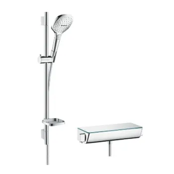Dušas komplekts Hansgrohe Raindance Select E 120 3jet ar termostatu Ecostat Select 27038000 Hromēta