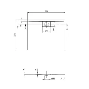 Dušas paliktnis Villeroy & Boch Architectura MetalRim 80x100cm, VilboGrip, Akrila Balts UDA1080ARA215GV-01