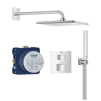 Dušas sistēma Grohe Precision Cube + Vitalio Rain Mono 310 Cube Hromēta 34879000