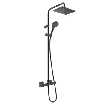 Dušas sistēma Hansgrohe Vernis Shape Showerpipe 230 1jet EcoSmart Ar Termostatu Melna 26097670