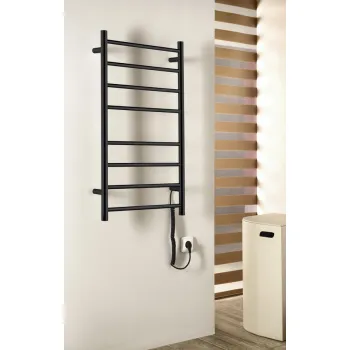 Dvieļu žāvētājs / Radiators Sapho REDONDO elektriskais 50x90cm, 7W, matēti melns  ER220BV Dvieļu žāvētājs / Radiators Sapho REDONDO elektriskais 50x90cm, 7W, matēti melns  ER220BV