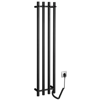 Dvieļu žāvētājs / Radiators Sapho PAPINADO elektriskais 26x120 cm, 85 W, matēti melns  ER350 Dvieļu žāvētājs / Radiators Sapho PAPINADO elektriskais 26x120 cm, 85 W, matēti melns  ER350
