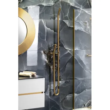 Dvieļu žāvētājs / Radiators Sapho DUOPASSO 12x170 cm, 45 W, matēti zeltīts  ER830