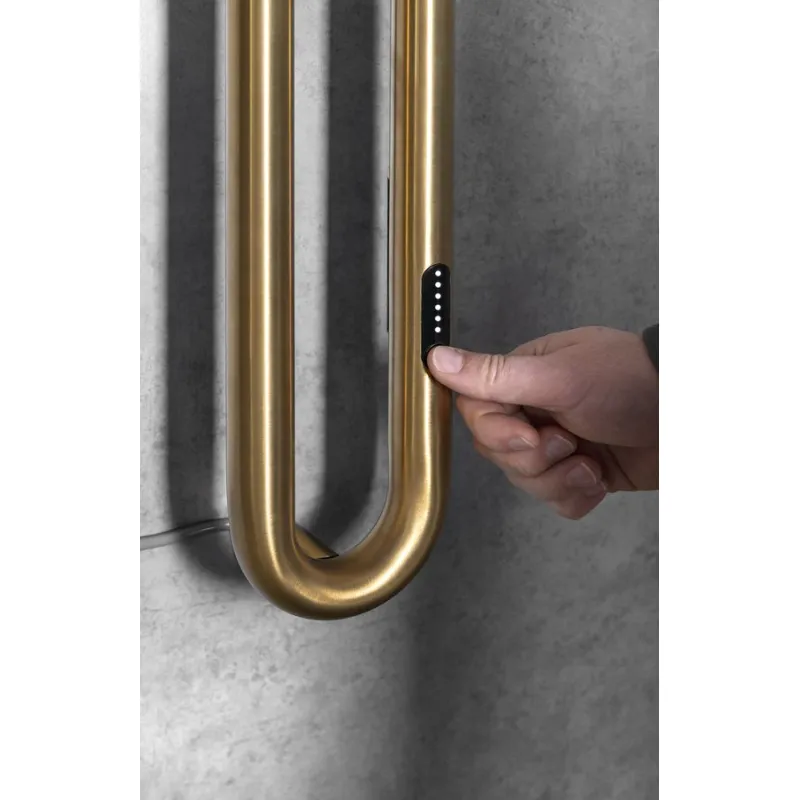 Dvieļu žāvētājs / Radiators Sapho DUOPASSO 12x170 cm, 45 W, matēti zeltīts  ER830