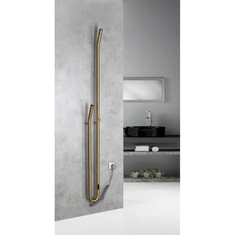 Dvieļu žāvētājs / Radiators Sapho DUOPASSO 12x170 cm, 45 W, matēti zeltīts  ER830