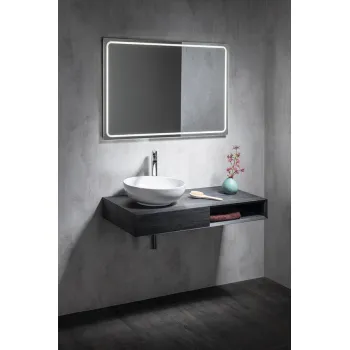 Vannas istabas spogulis Sapho Gemini II ar LED apgaismojumu, 90x50cm GM090