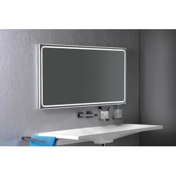 Vannas istabas spogulis Sapho Gemini II ar LED apgaismojumu 120x60cm  GM120