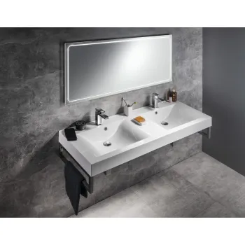 Vannas istabas spogulis Sapho Gemini II ar LED apgaismojumu 140x55 cm  GM140
