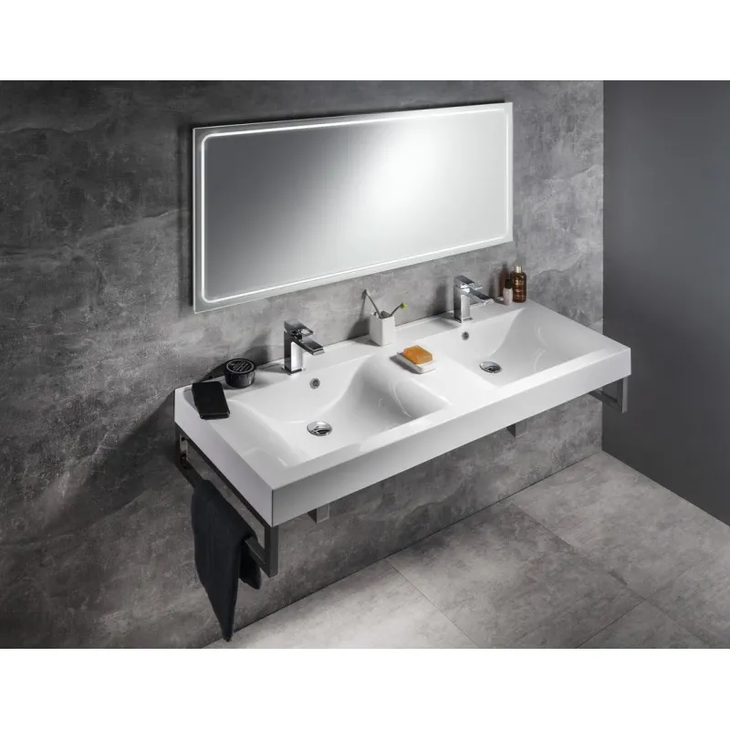 Vannas istabas spogulis Sapho Gemini II ar LED apgaismojumu 150x55cm  GM150