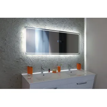 Vannas istabas spogulis Sapho Gemini II ar LED apgaismojumu 140x55 cm  GM140