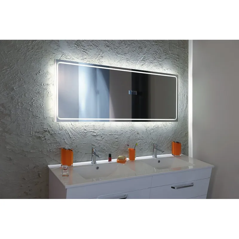 Vannas istabas spogulis Sapho Gemini II ar LED apgaismojumu 150x55cm  GM150