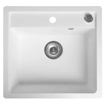 Virtuves izlietne Sapho Granīta, 53x50cm, balta GR1031