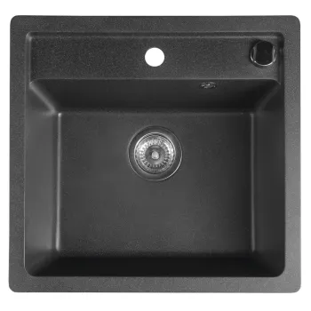 Virtuves izlietne Sapho Granīta, 53x50cm, melna GR1034