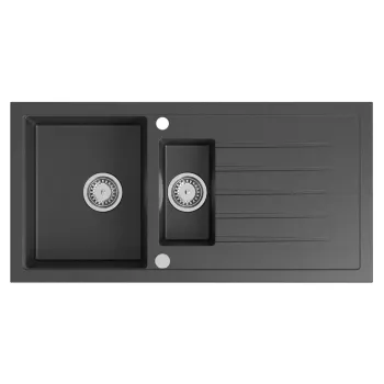 Virtuves izlietne Sapho Granīta, 96x48cm, melna GR1334