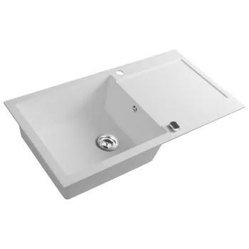 Virtuves izlietne Sapho Granīta, 97x50cm, balta GR1611