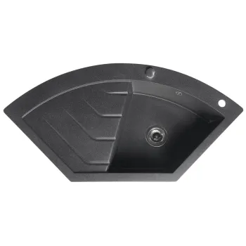 Virtuves izlietne Sapho Granīta 114x58cm, melna GR1934