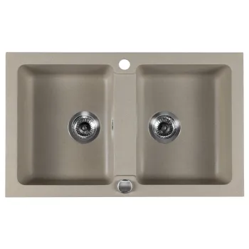 Virtuves izlietne Sapho Granīta, 78x48cm, bēša GR2222