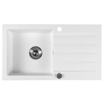 Virtuves izlietne Sapho Granīta, 78x44cm, balta GR7201