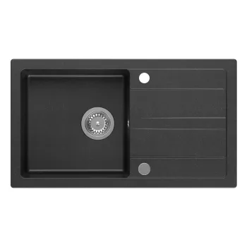 Virtuves izlietne Sapho Granīta, 78x44cm, melna GR7204