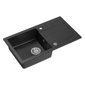 Virtuves izlietne Sapho Granīta, 78x44cm, melna GR7204