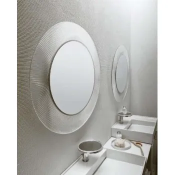 Vannas istabas spogulis Laufen Kartell Ierāmēts, D78 cm, caurspīdīgs kristāls H3863310840001