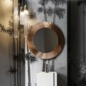 Vannas istabas spogulis Laufen Kartell ierāmēts, D78cm, varš  H3863310890001