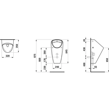 Pisuārs Laufen CAPRINO Rimless H8410610000001 Balts