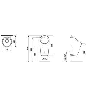 Pisuārs Laufen Lema Rimless H8411930004011 Balts