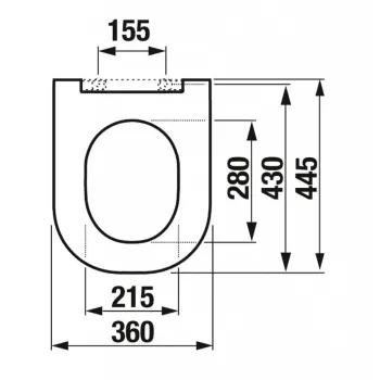 Poda vāks Jika Mio-N ar SoftClose+QuickReleas Balts H8917160000631