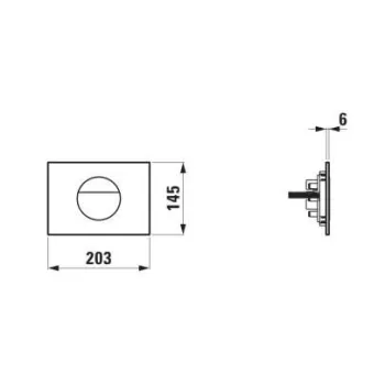 Poga iebūvējamam rāmim Laufen INEO SUNRISE, Dual H9001127160001 Melns
