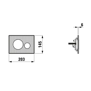 Poga iebūvējamam rāmim Laufen Ineo MoonDance, matēts melns